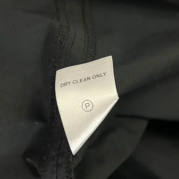 Hunter Bell Palmer Puff Sleeve Ruffle Hem Midi Dress Onyx Size Small - Picture 7 of 7